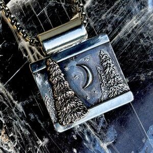 Evening Pines pendant by Silver Wishes, Sterling Silver